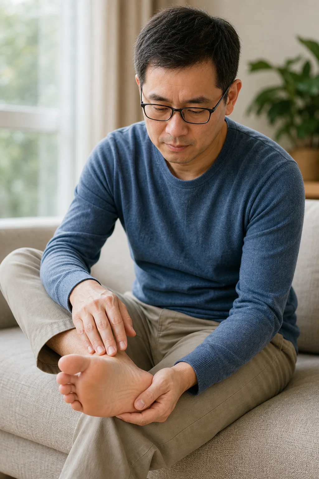 足部感覺轉變及不適位置視覺示意