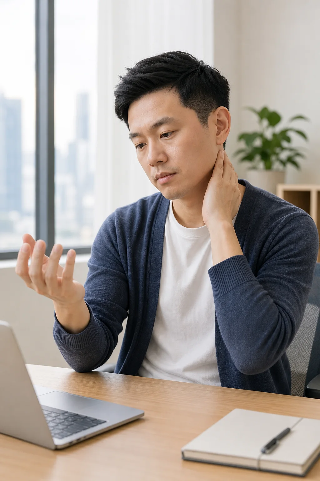 頸部、手腕及手部感覺轉變視覺示意