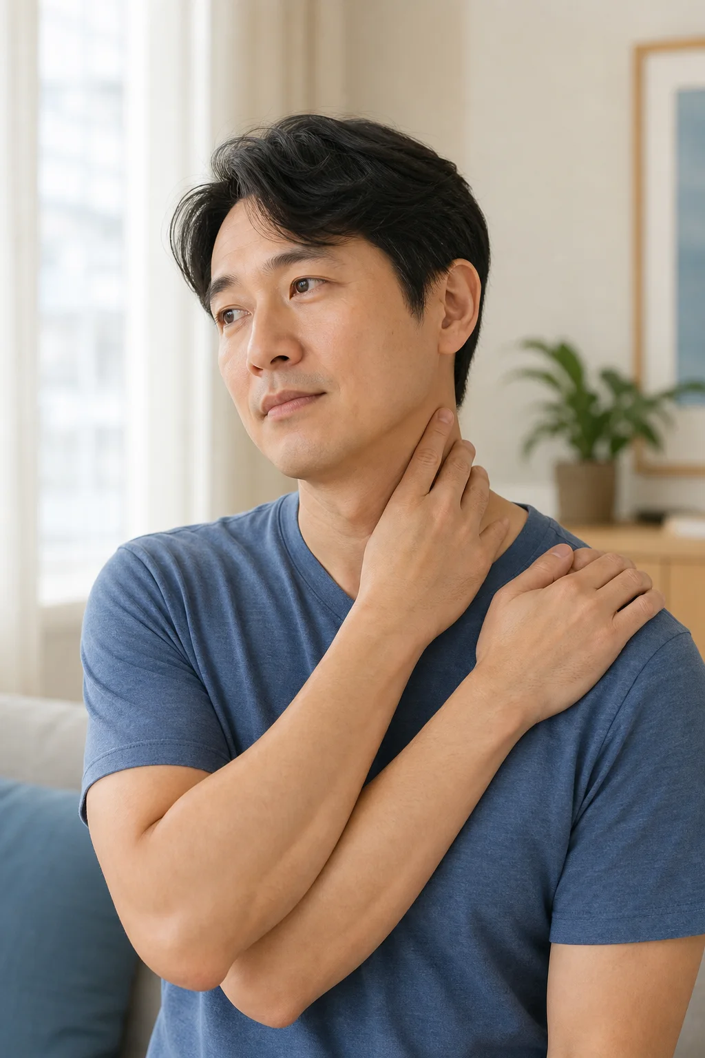 頸部與肩膊不適位置比較視覺示意